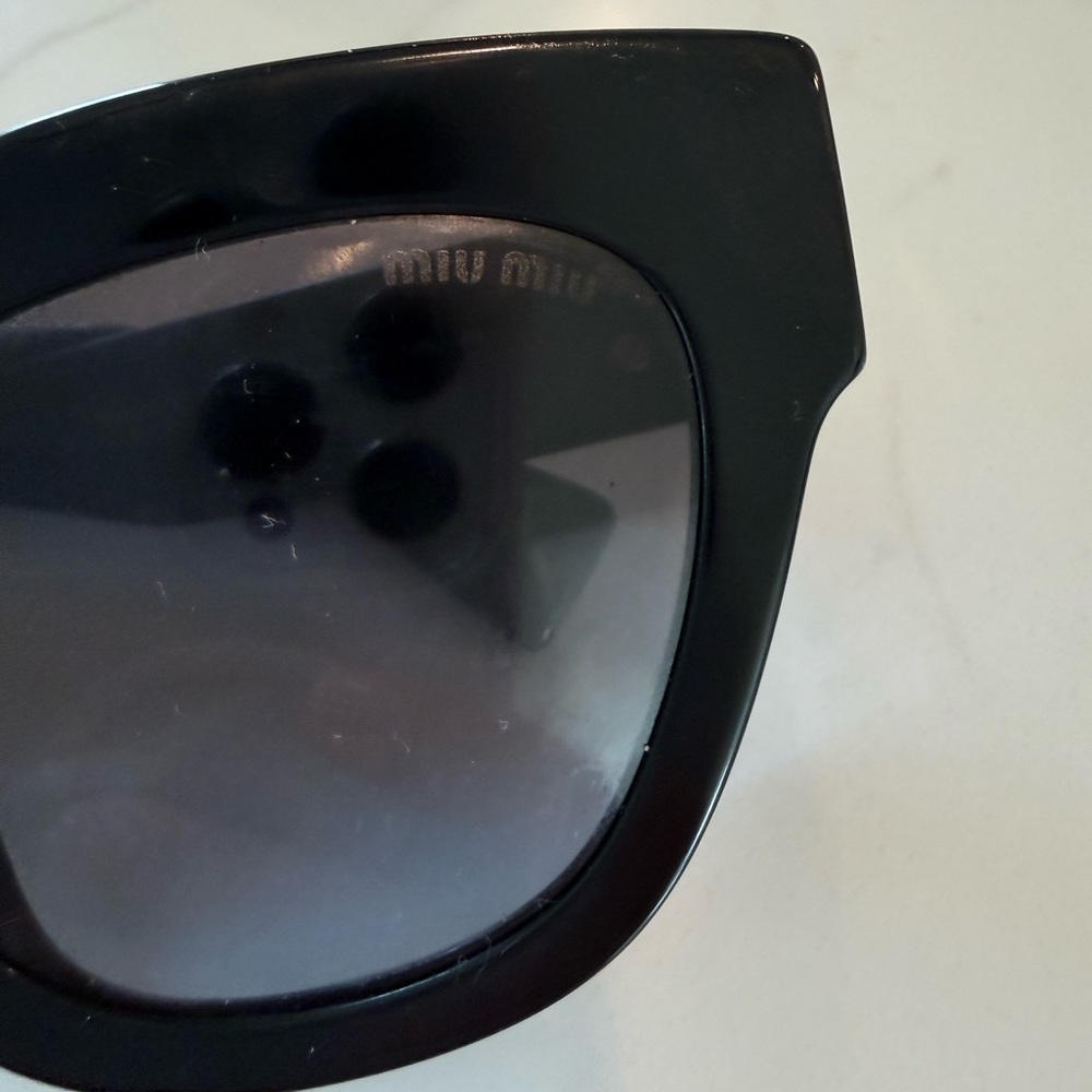 Miu Miu Black Oversized Cat-Eye Sunglasses